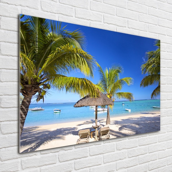 Print on acrylic Mauritius beach