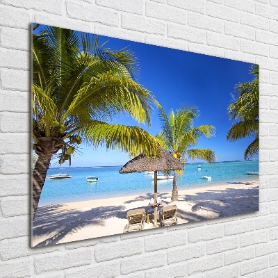 Print on acrylic Mauritius beach