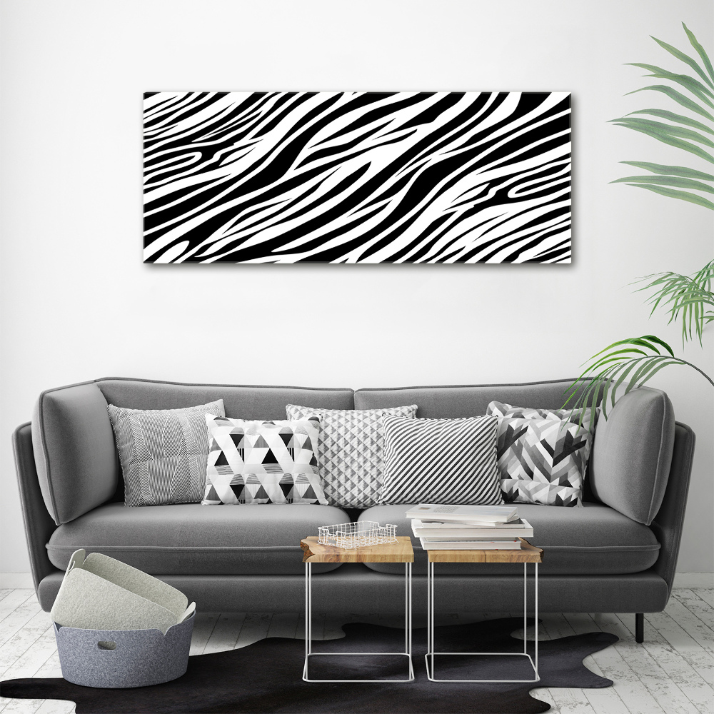 Acrylic wall art Zebra background