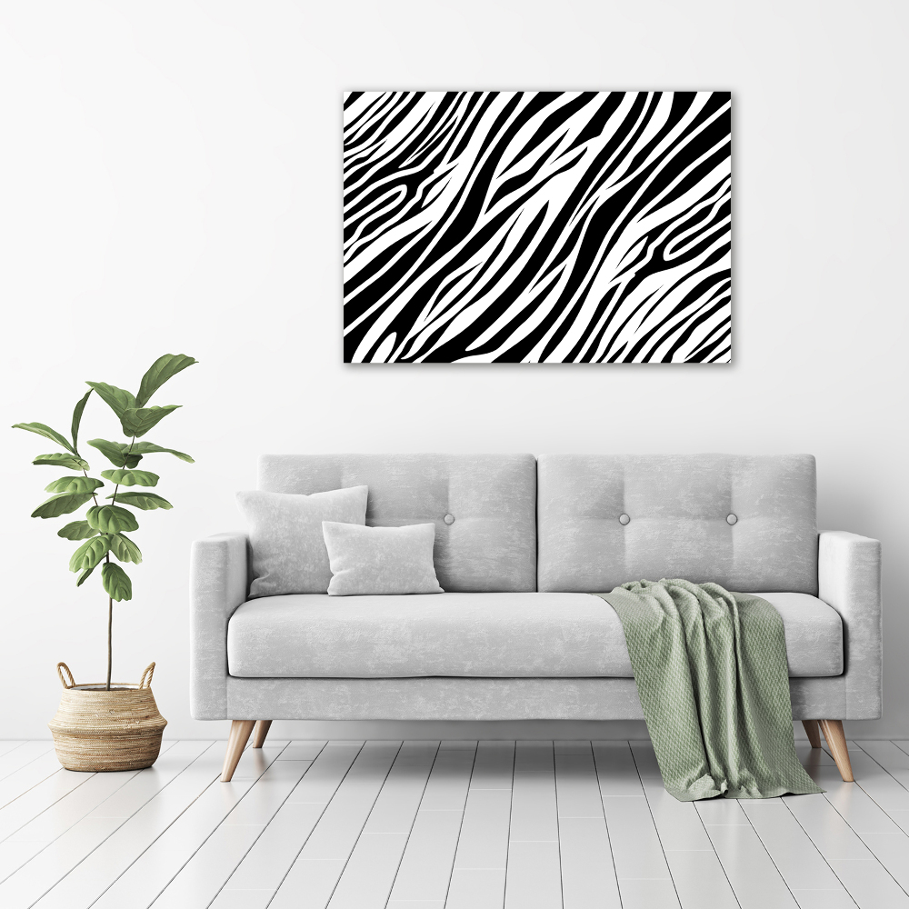 Acrylic wall art Zebra background