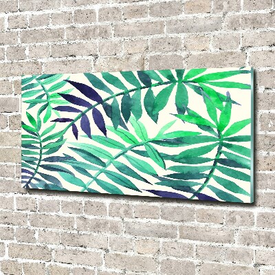 Wall art acrylic Tropical leaves