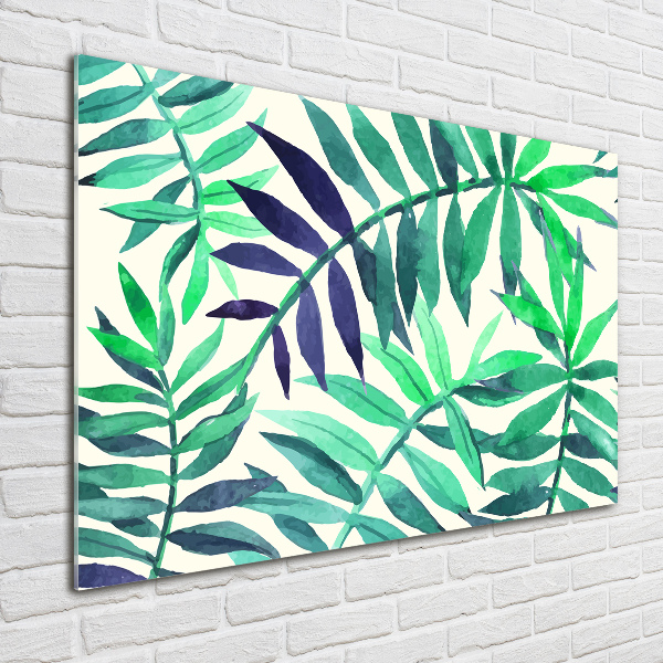 Wall art acrylic Tropical leaves