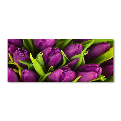 Print on acrylic Violet tulips