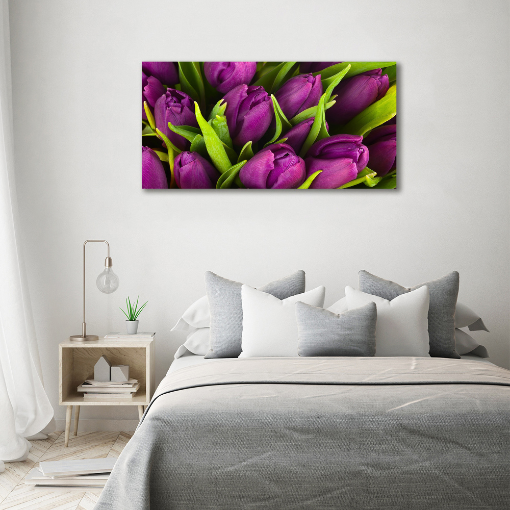 Print on acrylic Violet tulips