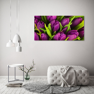 Print on acrylic Violet tulips