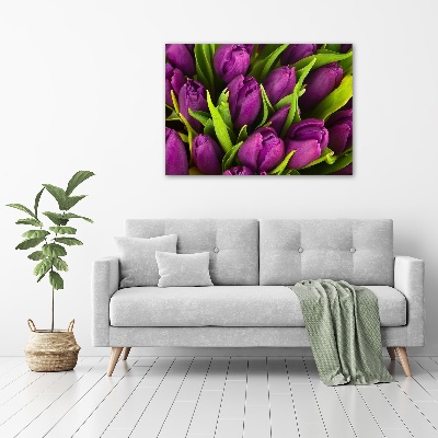 Print on acrylic Violet tulips