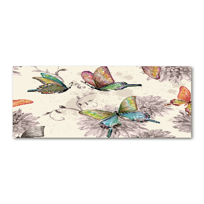 Print on acrylic Butterflies and flowers