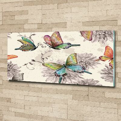 Print on acrylic Butterflies and flowers