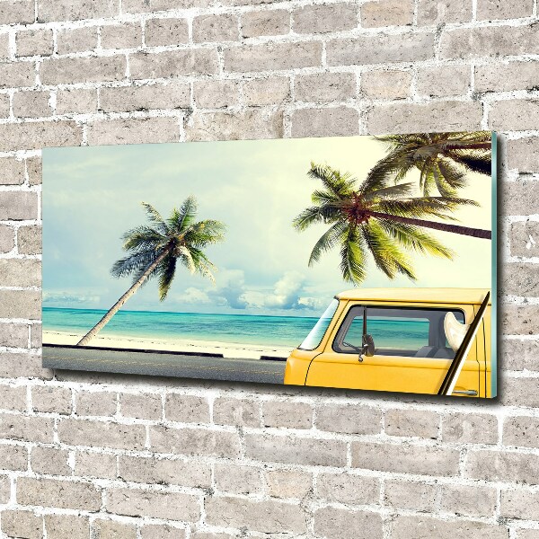 Wall art acrylic Beach van