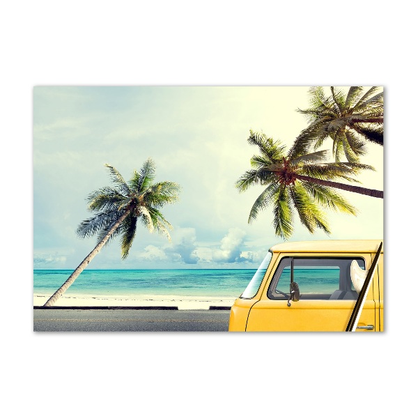 Wall art acrylic Beach van