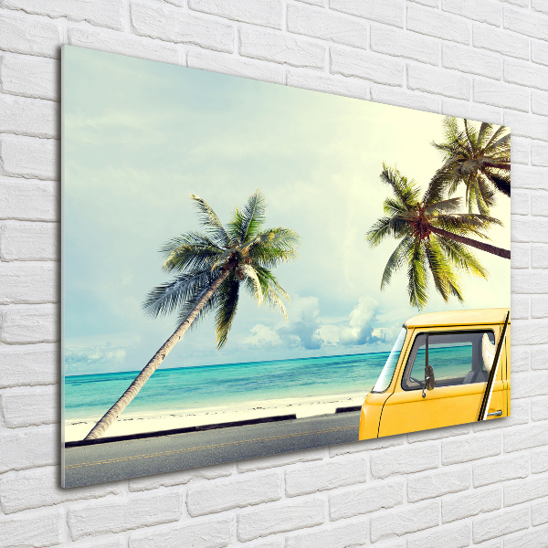 Wall art acrylic Beach van