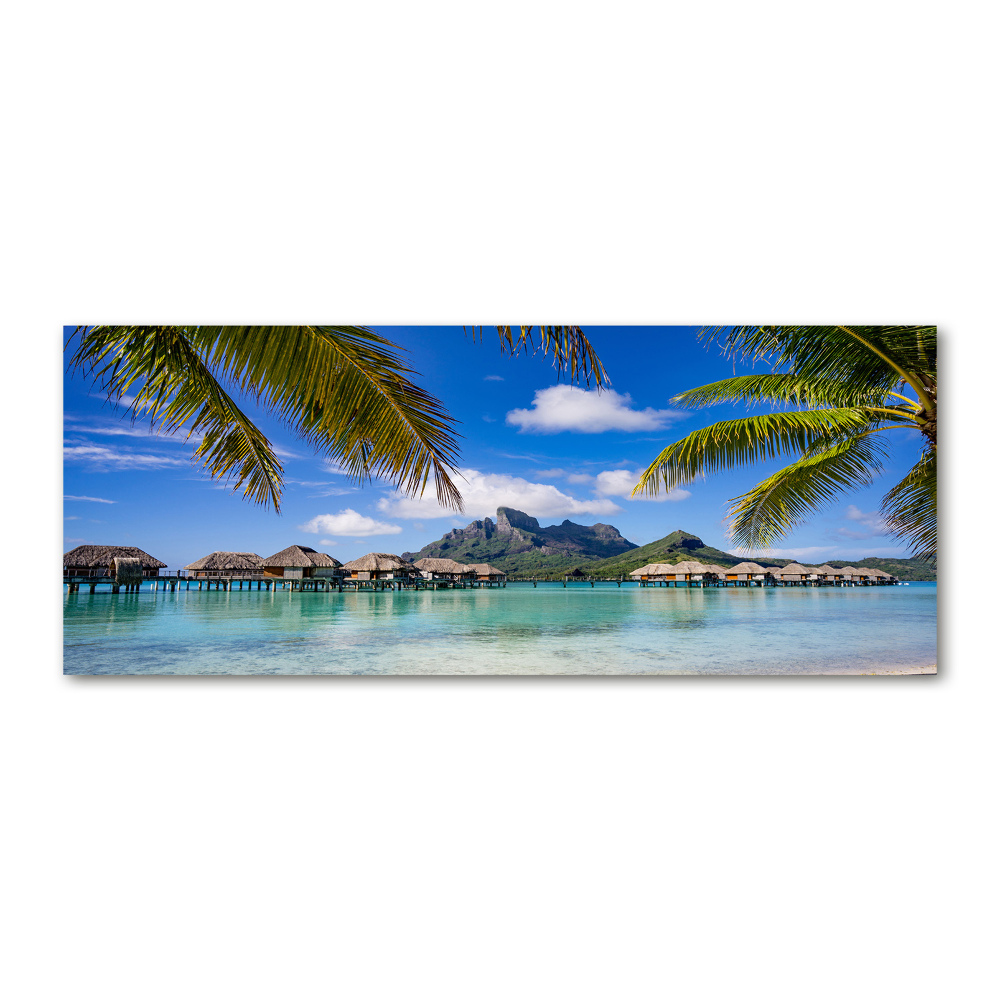 Acrylic print Palms on Bora Bora