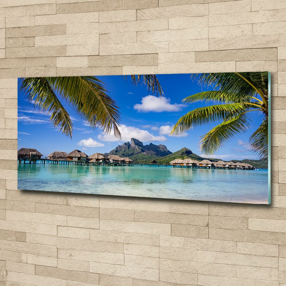 Acrylic print Palms on Bora Bora