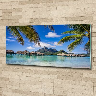 Acrylic print Palms on Bora Bora