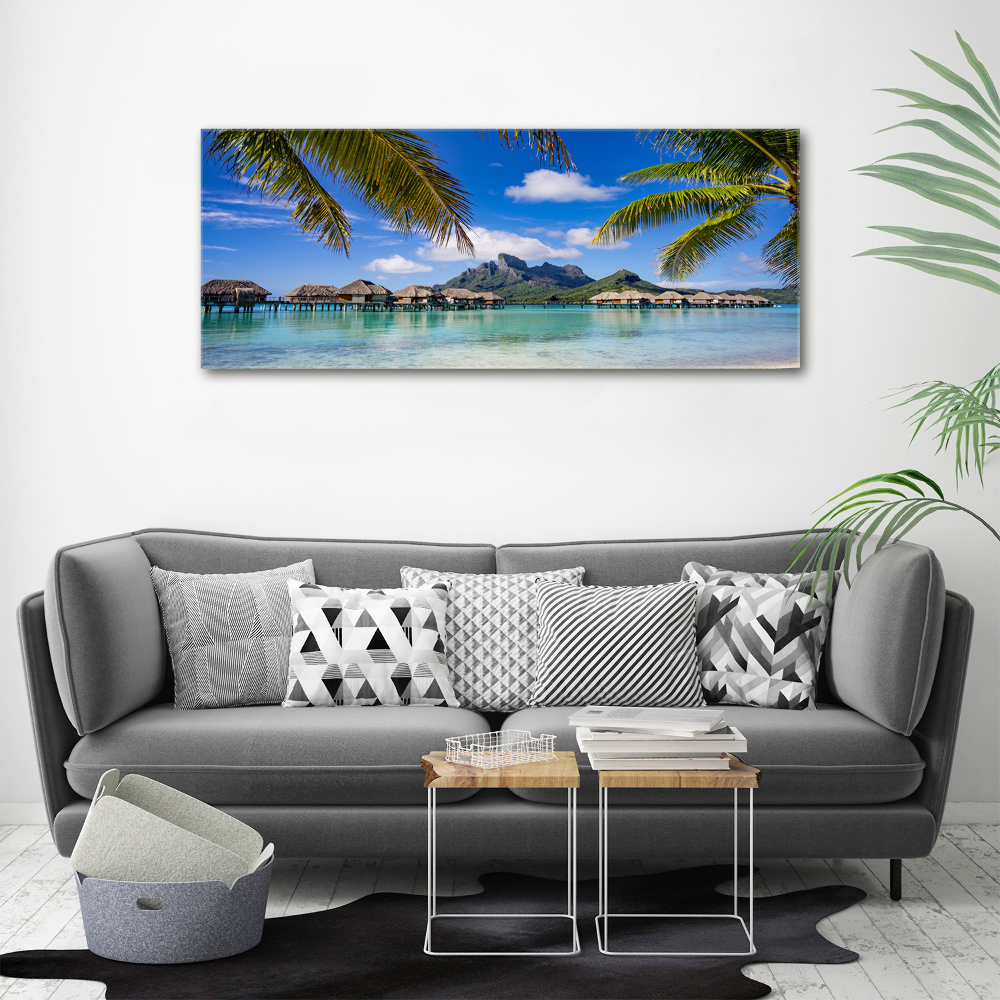 Acrylic print Palms on Bora Bora