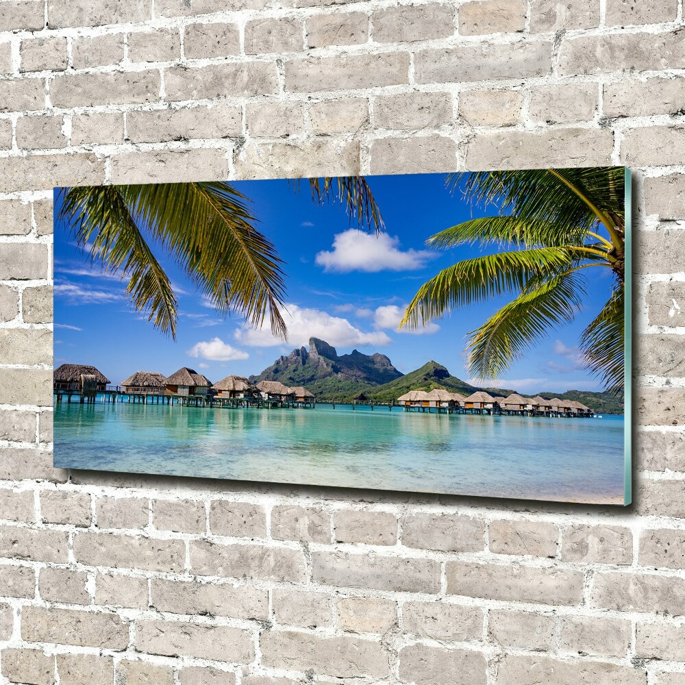 Acrylic print Palms on Bora Bora