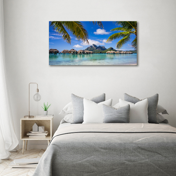 Acrylic print Palms on Bora Bora