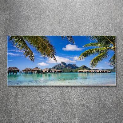 Acrylic print Palms on Bora Bora