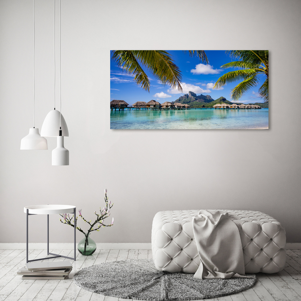 Acrylic print Palms on Bora Bora