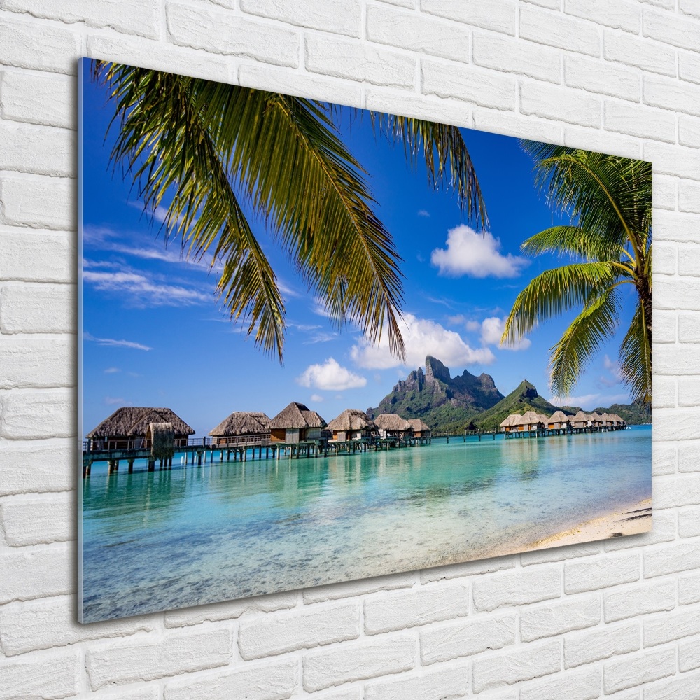 Acrylic print Palms on Bora Bora