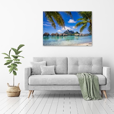 Acrylic print Palms on Bora Bora