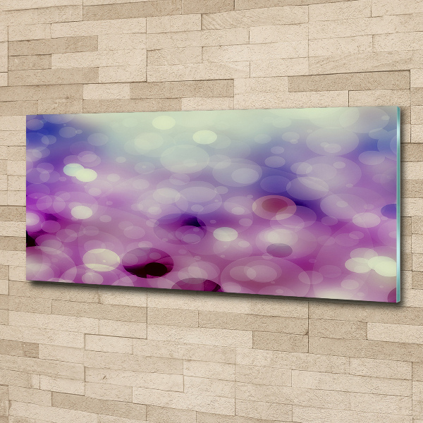 Glass acrylic wall art Purple wheels