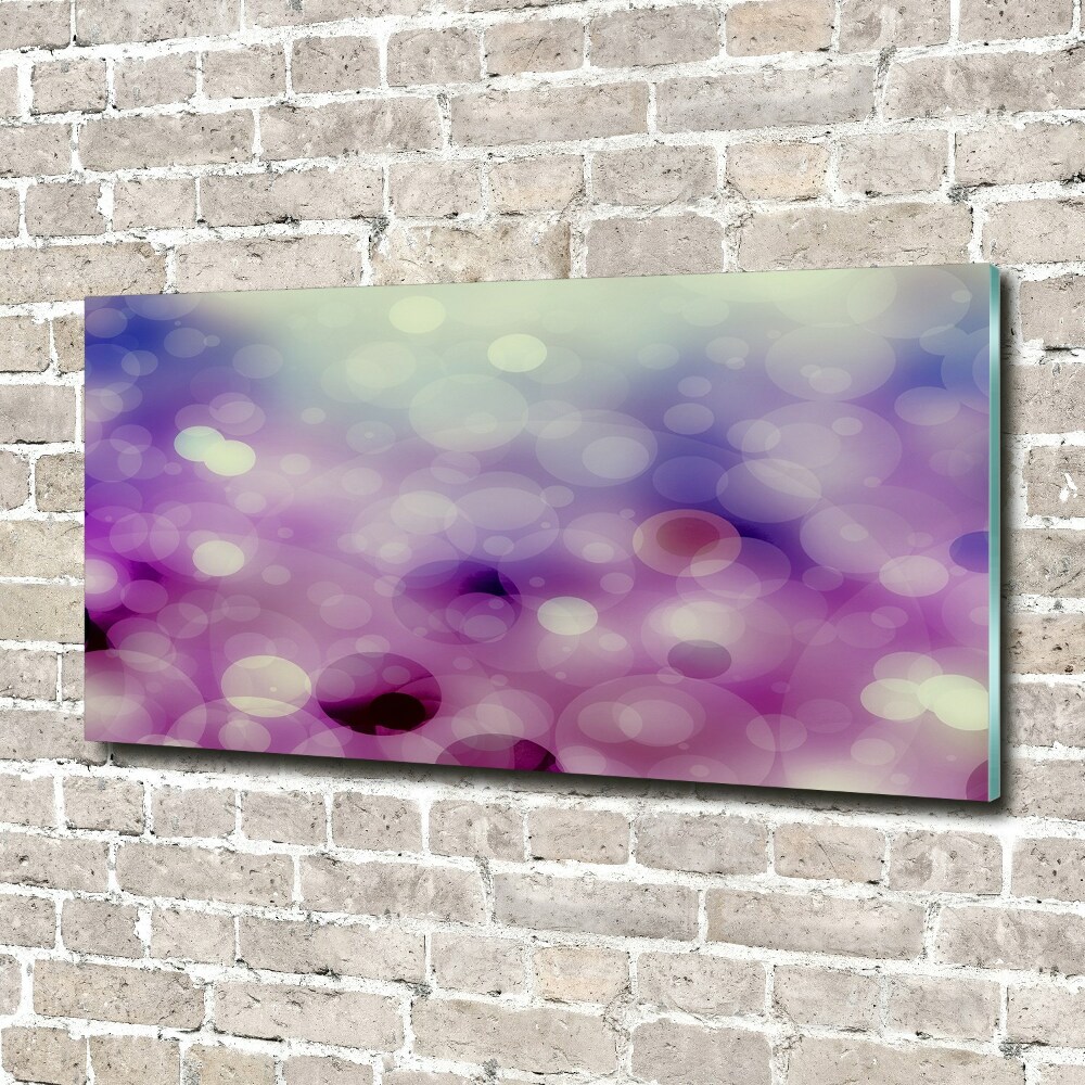 Glass acrylic wall art Purple wheels