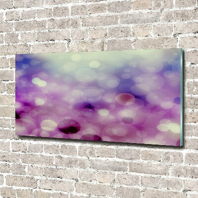 Glass acrylic wall art Purple wheels