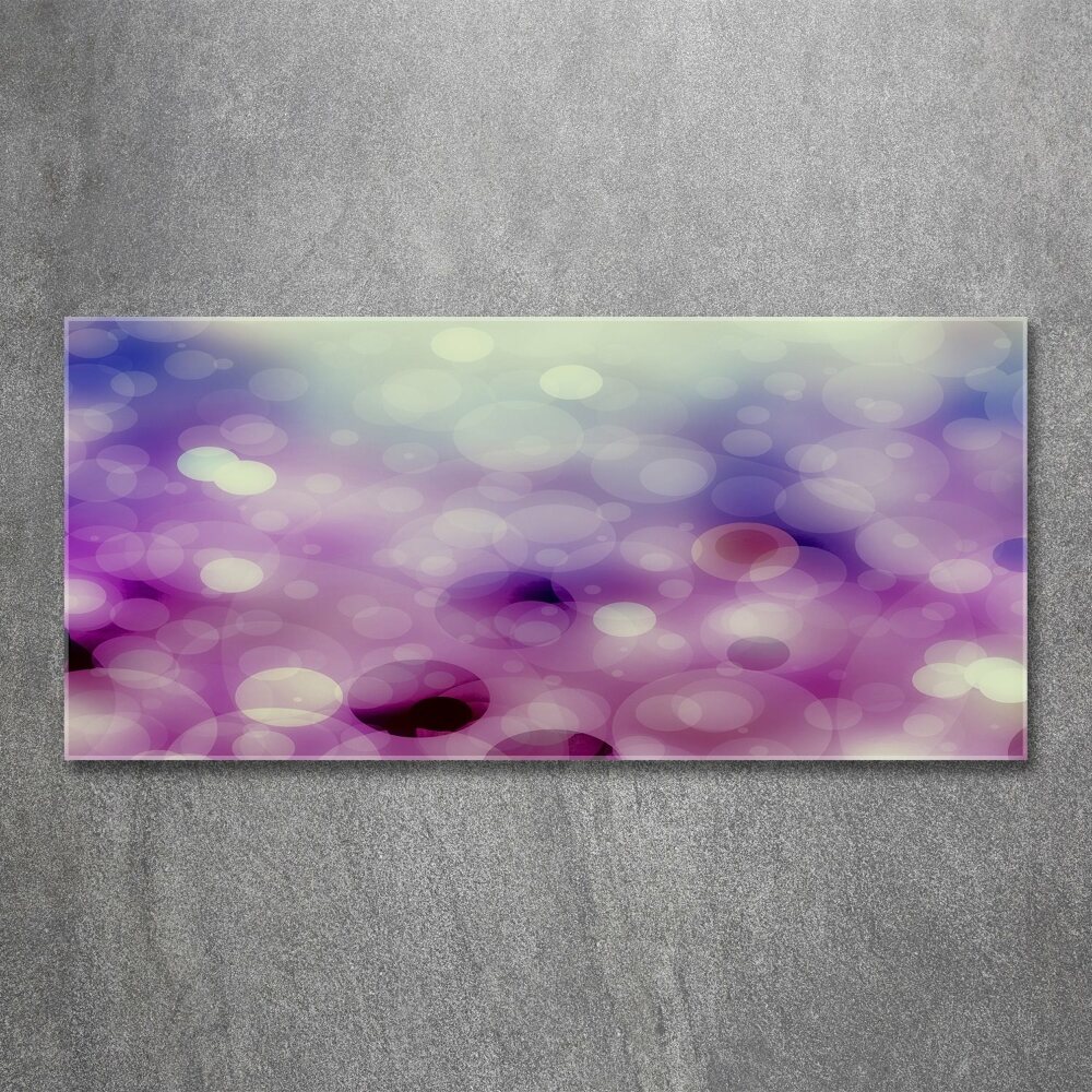 Glass acrylic wall art Purple wheels