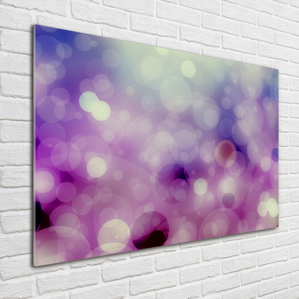 Glass acrylic wall art Purple wheels