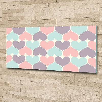 Print on acrylic Colorful hearts