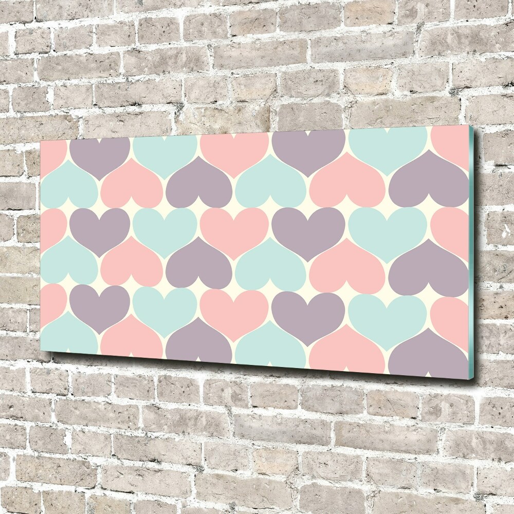 Print on acrylic Colorful hearts