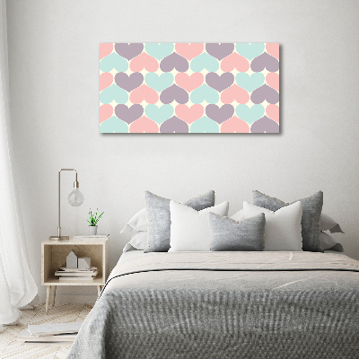 Print on acrylic Colorful hearts