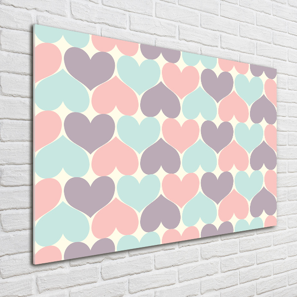 Print on acrylic Colorful hearts