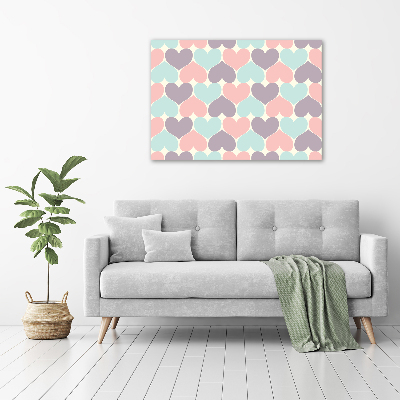 Print on acrylic Colorful hearts