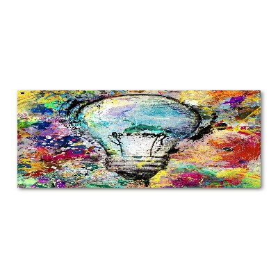 Glass acrylic wall art Bulb