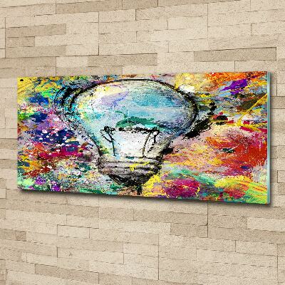 Glass acrylic wall art Bulb