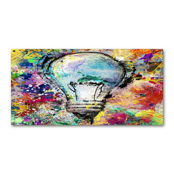 Glass acrylic wall art Bulb