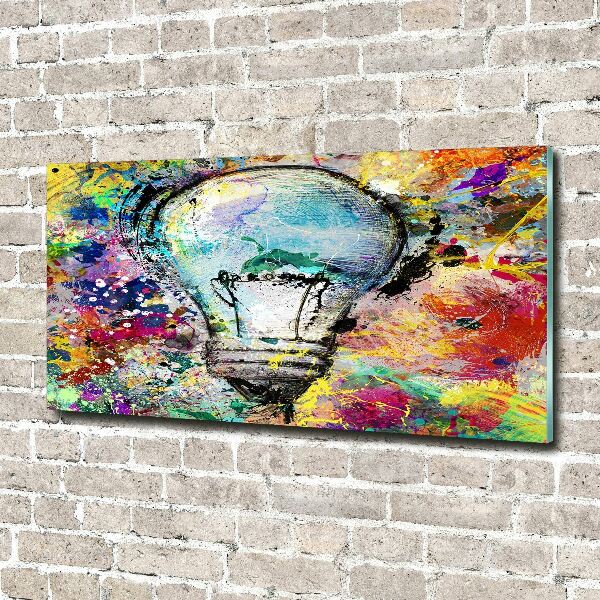 Glass acrylic wall art Bulb