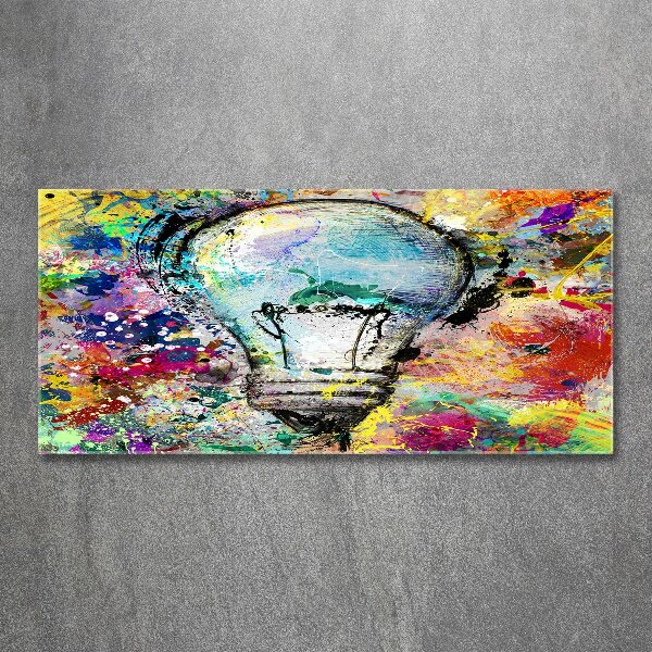 Glass acrylic wall art Bulb