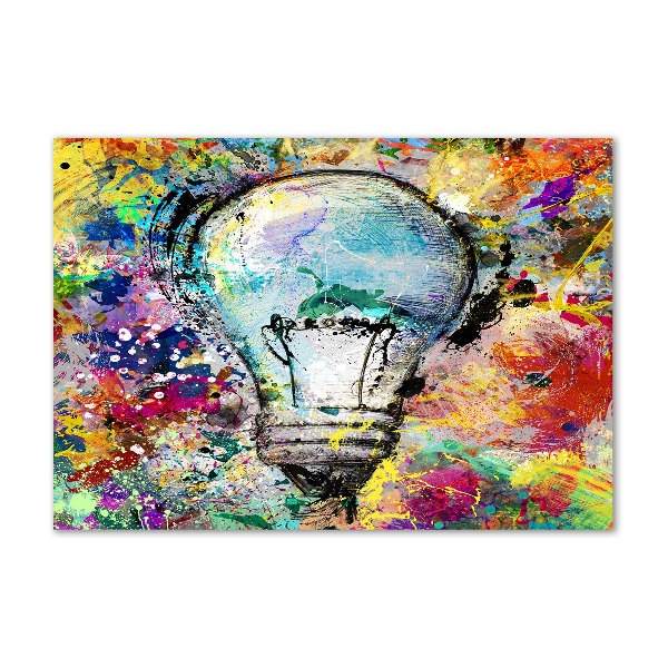 Glass acrylic wall art Bulb