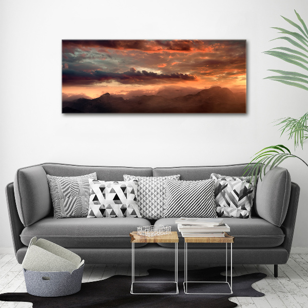 Print on acrylic Sunset of the mountain