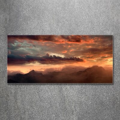 Print on acrylic Sunset of the mountain