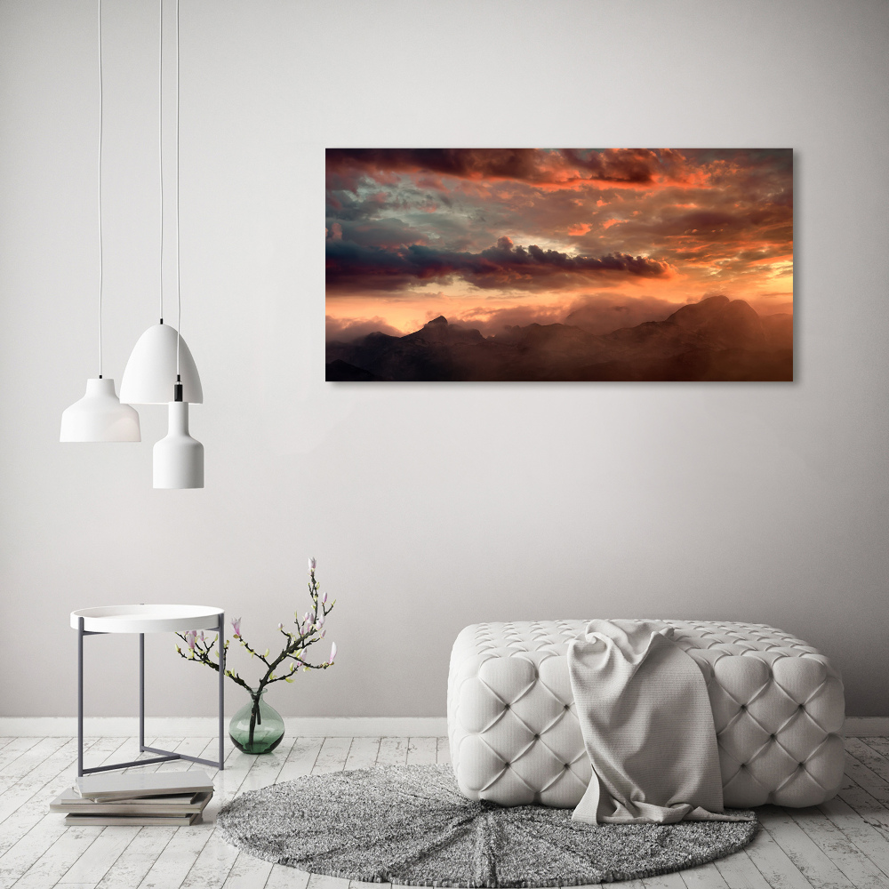 Print on acrylic Sunset of the mountain