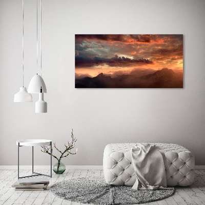 Print on acrylic Sunset of the mountain