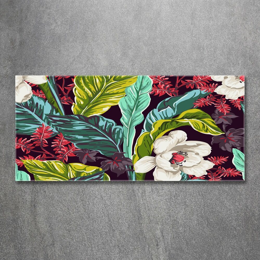 Print on acrylic Tropical flowers