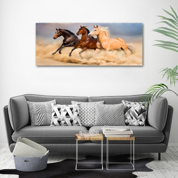 Print on acrylic Horses at gallop