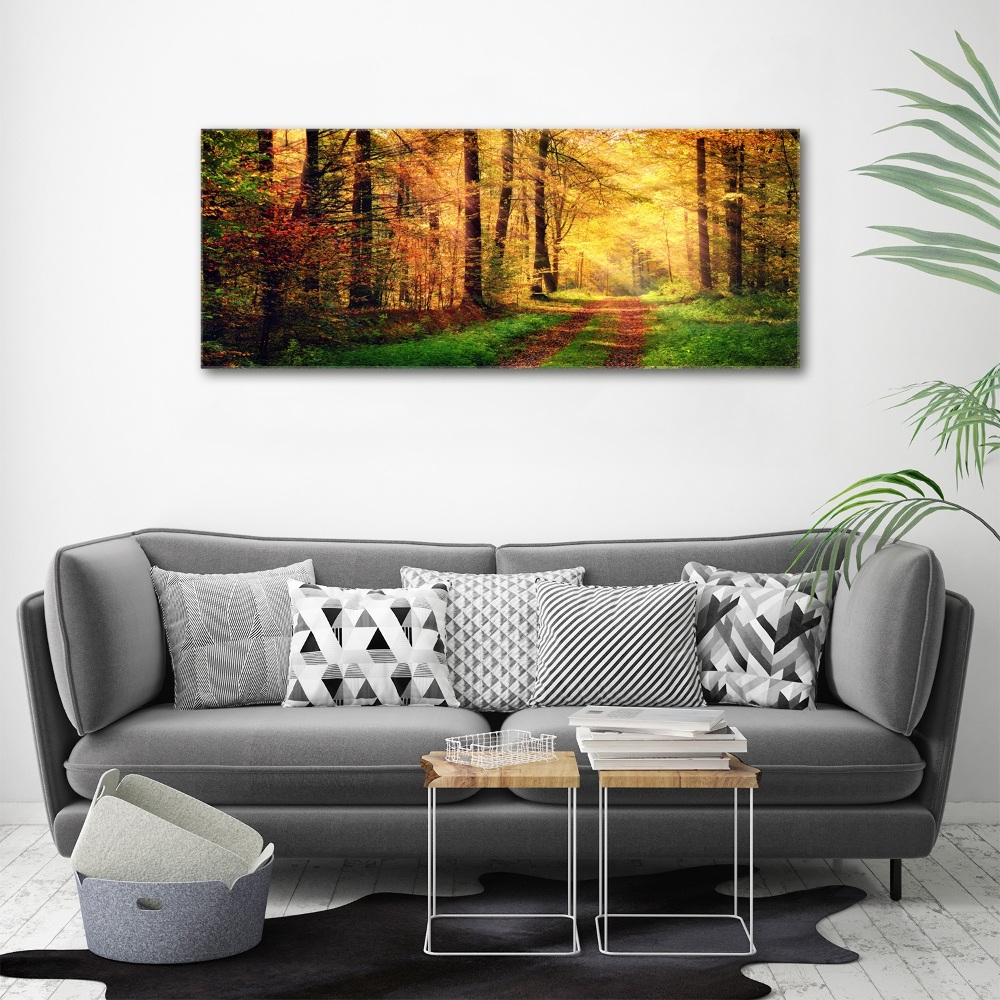 Wall art acrylic Forest in autumn