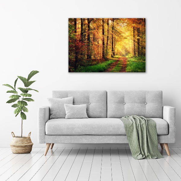 Wall art acrylic Forest in autumn