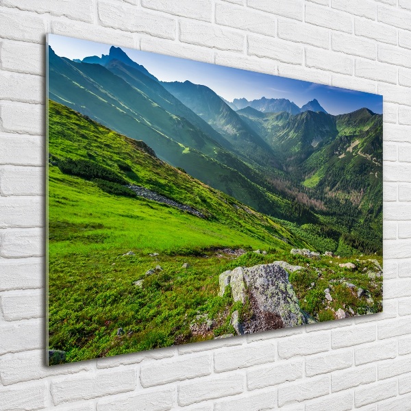 Wall art acrylic Dawn in the mountains